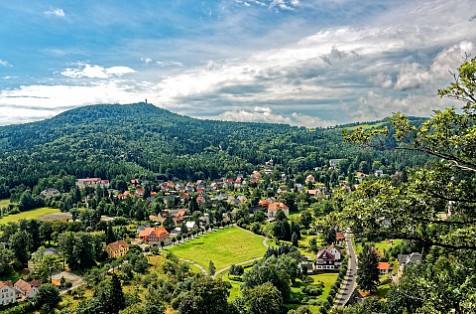 Blick auf den Hochwald vom Berg Oybin aus