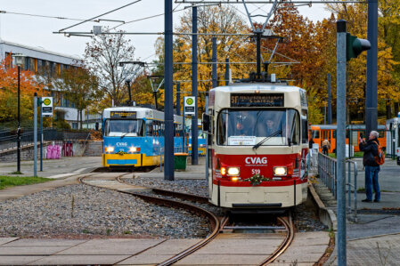 Abschied der Tatrabahnen in Chemnitz