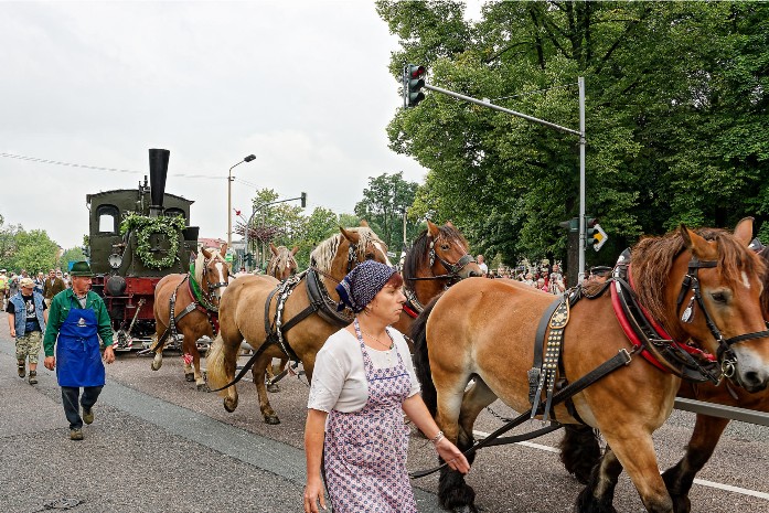 Historischer Loktransport zum Richard Hartmann Jahr 2009 in Chemnitz