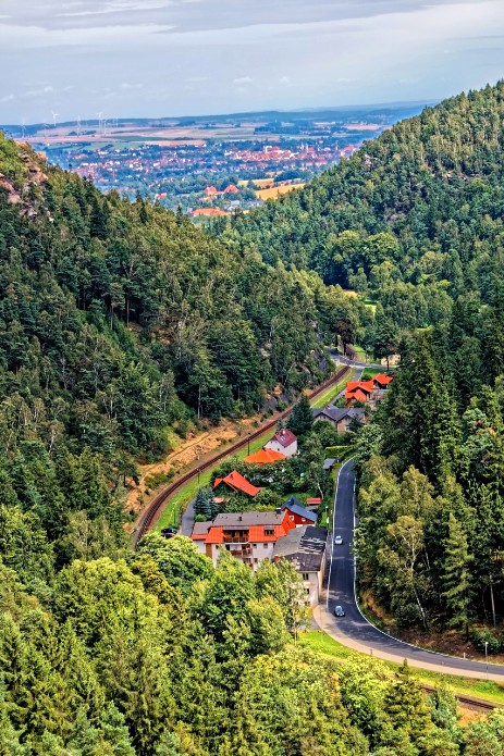 Blick vom Berg Oybin